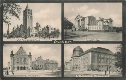 Posen Mehrbildkarte Wartheland Poznan o 1912