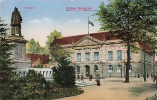Posen Provinzial Museum und Kaiser Friedrich Denkmal Wartheland Poznan gebraucht um 1915