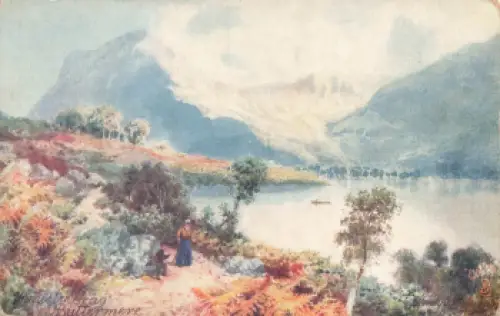 Honister Crag and Buttermere Künstlerkarte Tucks Oilette * um 1910