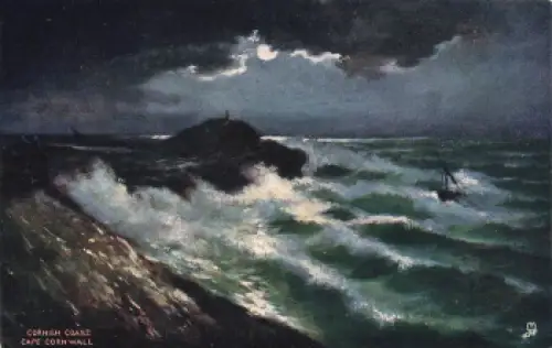 Cape Cornwall Künstlerkarte Tucks Oilette o 1910