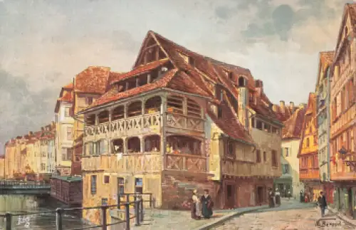 Straßburg im Elsaß Pflanzbad  Künstlerkarte Tucks Oilette * um 1910