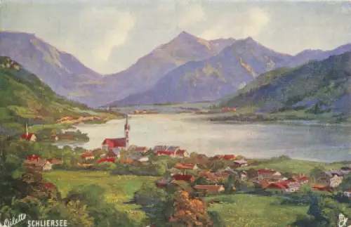83727 Schliersee Künstlerkarte Tucks Oilette gebraucht 1940