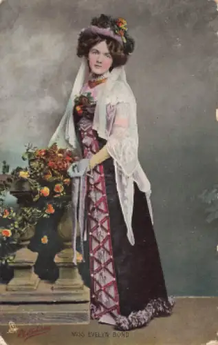 Miss Evelyn Bond Opernsängerin Tucks Post Card Photochromie o 1915