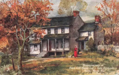 Valley Forge PA. Headquarter Künstlerkarte Tucks Oilette * um 1910