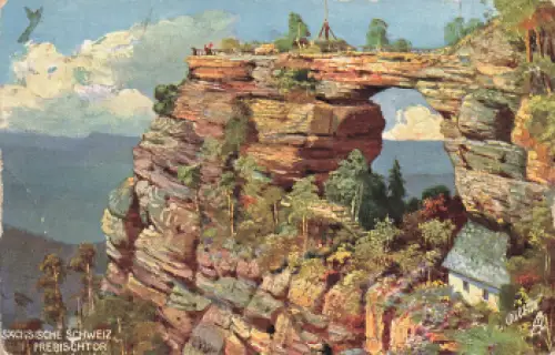 Prebischtor  Böhmische Schweiz Künstlerkarte Tucks Oilette * um 1910