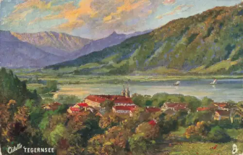 83684 Tegernsee Künstlerkarte Tucks Oilette o 1909