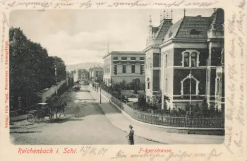 Reichenbach Eulengebirge Frägerstrasse Schlesien Dzierżoniów o1901