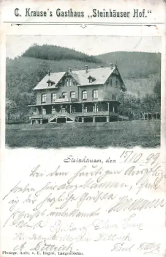 Steinhäuser C. Krauses Gasthaus Schlesien Kamiennik o 1899