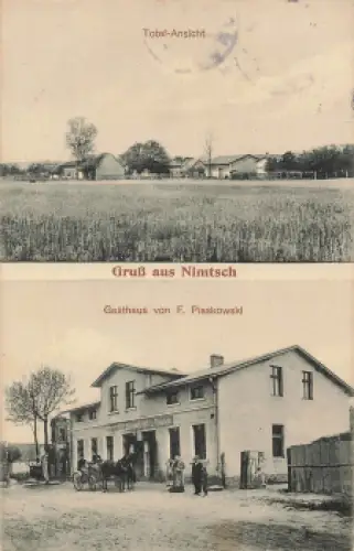 Nimtsch Gasthaus F. Piaskowski Schlesien Niemcza o 1914