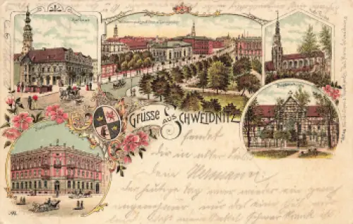Schweidnitz Schlesien Swidnica Litho o 1899