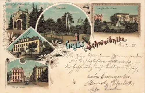 Schweidnitz Schlesien Swidnica Litho o 1898