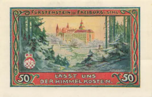 Freiburg Schlesien Świebodzice Notgeldschein 1921