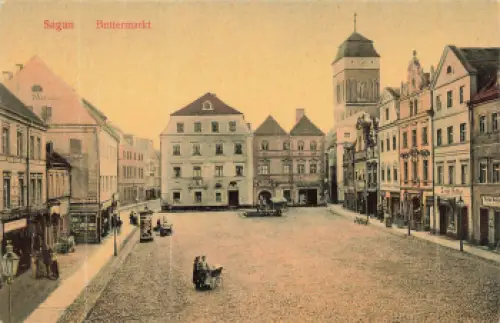Sagan Buttermarkt Schlesien Zagan * um 1910