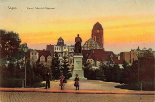 Sagan Kaiser Friedrich Denkmal Schlesien Zagan * um 1910