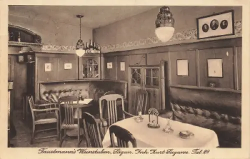 Sagan Faustmanns Weinstuben Innenansicht Schlesien Zagan o 1932