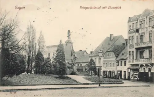 Sagan Nizzaplatz Kriegerdenkmal Schlesien Zagan o 1910