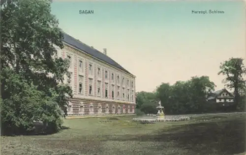 Sagan Schloss Schlesien Zagan * um 1910