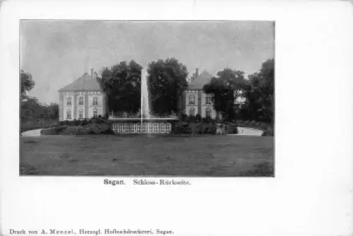 Sagan Schloss Schlesien Zagan * um 1910