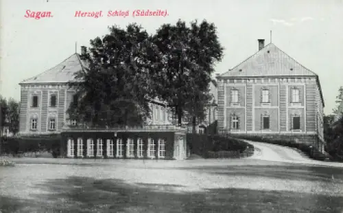 Sagan Schloss Schlesien Zagan * um 1910
