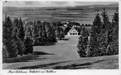 Bad Salzbrunn Golfplatz mit Golfhaus Schlesien Szczawno-Zdrój  o 1940