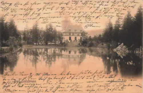 Bad Salzbrunn Schwedenteich  Schlesien Szczawno-Zdrój  o 1905
