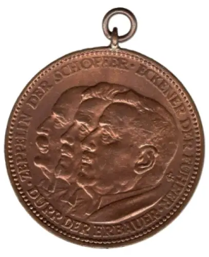 Graf Zeppelin 1. Weltfahrt 1929 Bronzemedaille
