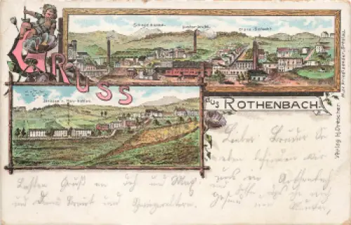 Rothenbach Schlesien Litho Boguszów-Gorce o 1899