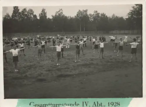 Chemnitz Turnerschaft Gesamtturnstunde IV. Abt. Echtfoto 1928