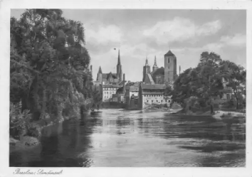Breslau Sandinsel Schlesien Wrocław o 1940