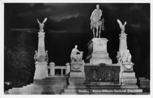 Breslau Kaiser Wilhelm Denkmal Schlesien Wrocław * um 1920