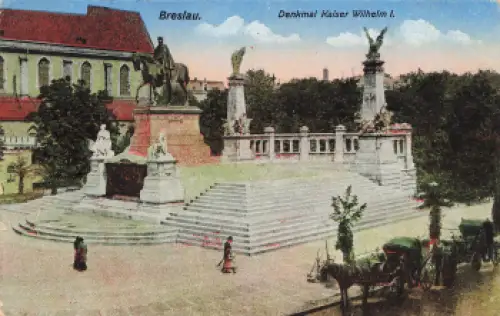 Breslau Kaiser Wilhelm Denkmal Schlesien Wrocław o 1916