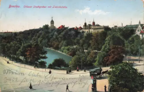 Breslau Ohlauer Stadtgraben Schlesien Wrocław o 1914