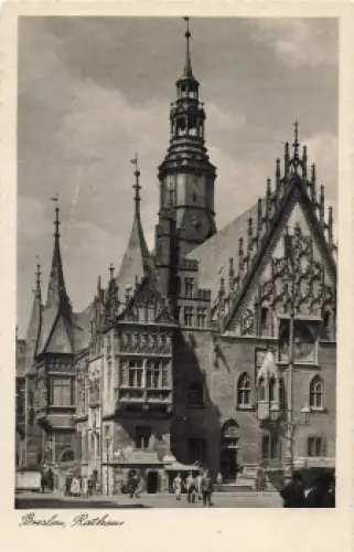Breslau Rathaus Schlesien Wrocław  gebraucht 1941