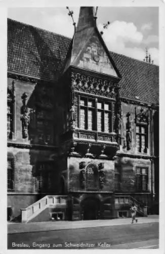 Breslau Eingang Schweidnitzer Keller Schlesien Wrocław o 1941