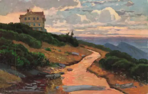 Riesengebirge Prinz Heinrich Baude Künstlerkarte Morgenstern Schlesien Księcia Henryka * um 1910
