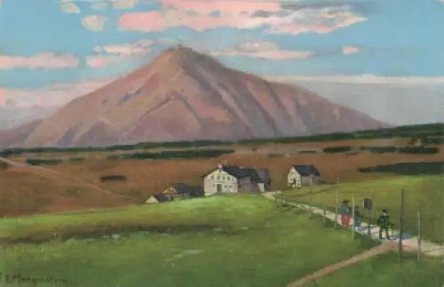 Riesengebirge Wiesenbaude Künstlerkarte Morgenstern Schlesien * um 1910