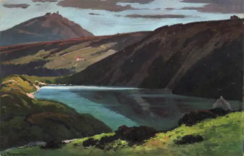 Riesengebirge großer Teich Künstlerkarte Morgenstern Schlesien * um 1910