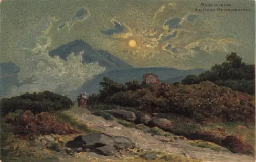 Riesengebirge Prinz Heinrich Baude Künstlerkarte Paul Rudolf Linke Schlesien * um 1900