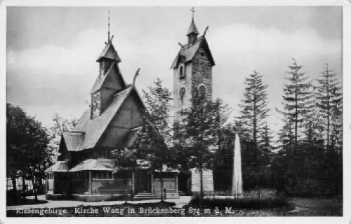 Brückenberg Riesengebirge Kirche Wang Schlesien Bierutowice * um 1930