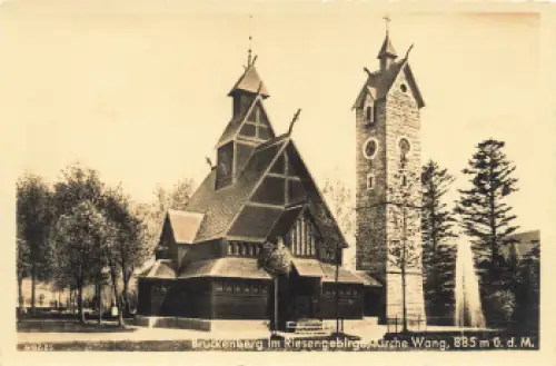 Brückenberg Riesengebirge Kirche Wang Schlesien Bierutowice * 1942