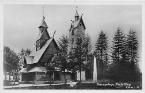 Brückenberg Riesengebirge Kirche Wang Schlesien Bierutowice * um 1910