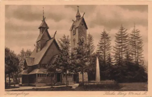 Brückenberg Riesengebirge Kirche Wang Schlesien Bierutowice * um 1920