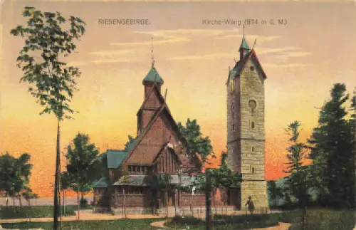 Brückenberg Riesengebirge Kirche Wang Schlesien Bierutowice * um 1920