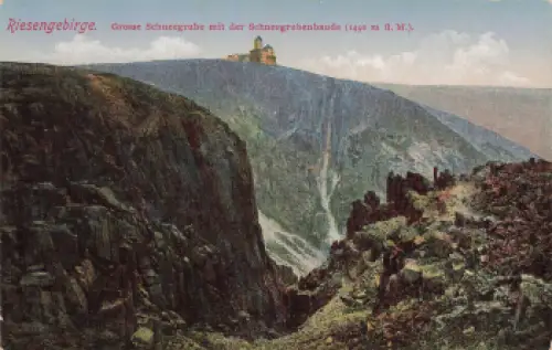 Schneegrubenbaude Riesengebirge Schlesien Śnieżne Kotły * um 1920