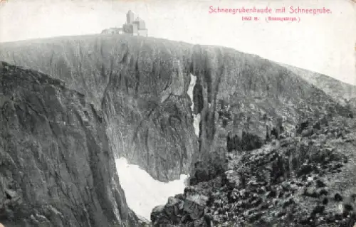 Schneegrubenbaude Riesengebirge Schlesien Śnieżne Kotły * 1909