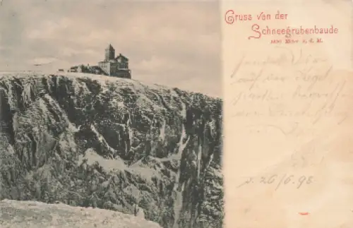 Schneegrubenbaude Riesengebirge Schlesien Śnieżne Kotły o 1898