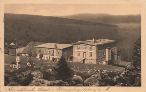 Neue schlesische Baude Riesengebirge Schlesien Schronisko na Hali Szrenickiej  o 1921