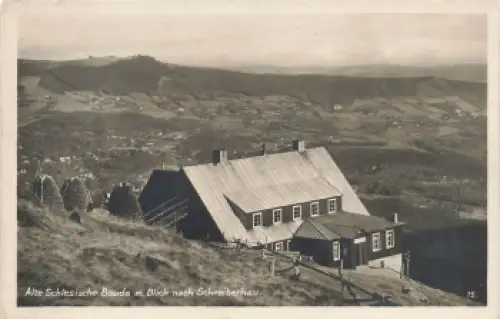 Alte schlesische Baude Riesengebirge Schlesien Pod Łabskim Szczytem * um 1930