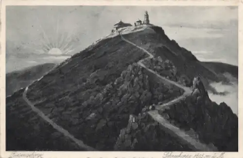 Schneekoppe Riesengebirge Schlesien Śnieżka o 1935