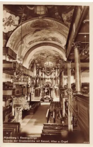 Hirschberg Gnadenkirche Innenansicht Riesengebirge Schlesien Jelenia Gora * um 1930